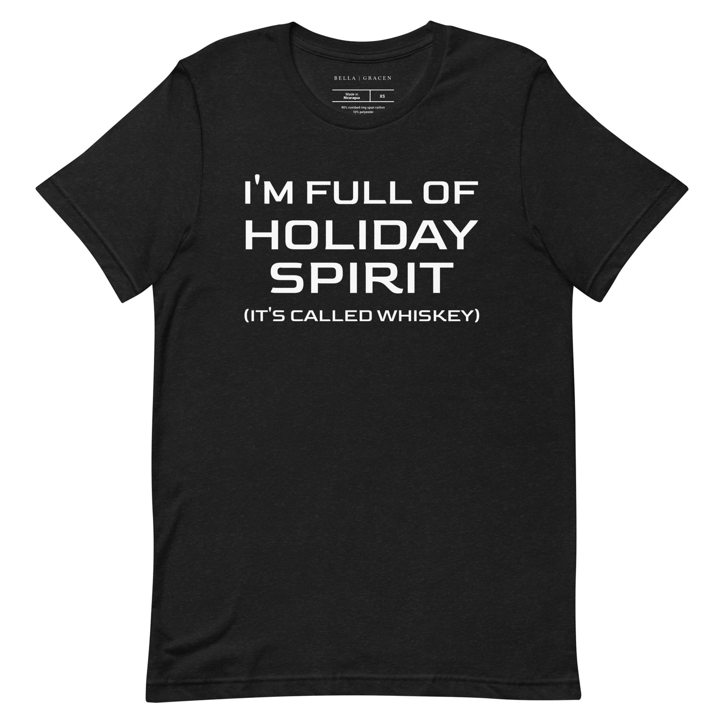 Full of Holiday Spirit T-Shirt Black Heather