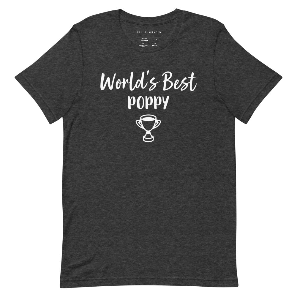 World's Best Poppy T-Shirt Dark Grey Heather