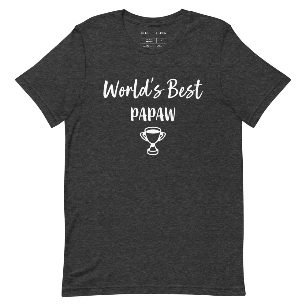 World's Best Papaw T-Shirt Dark Grey Heather