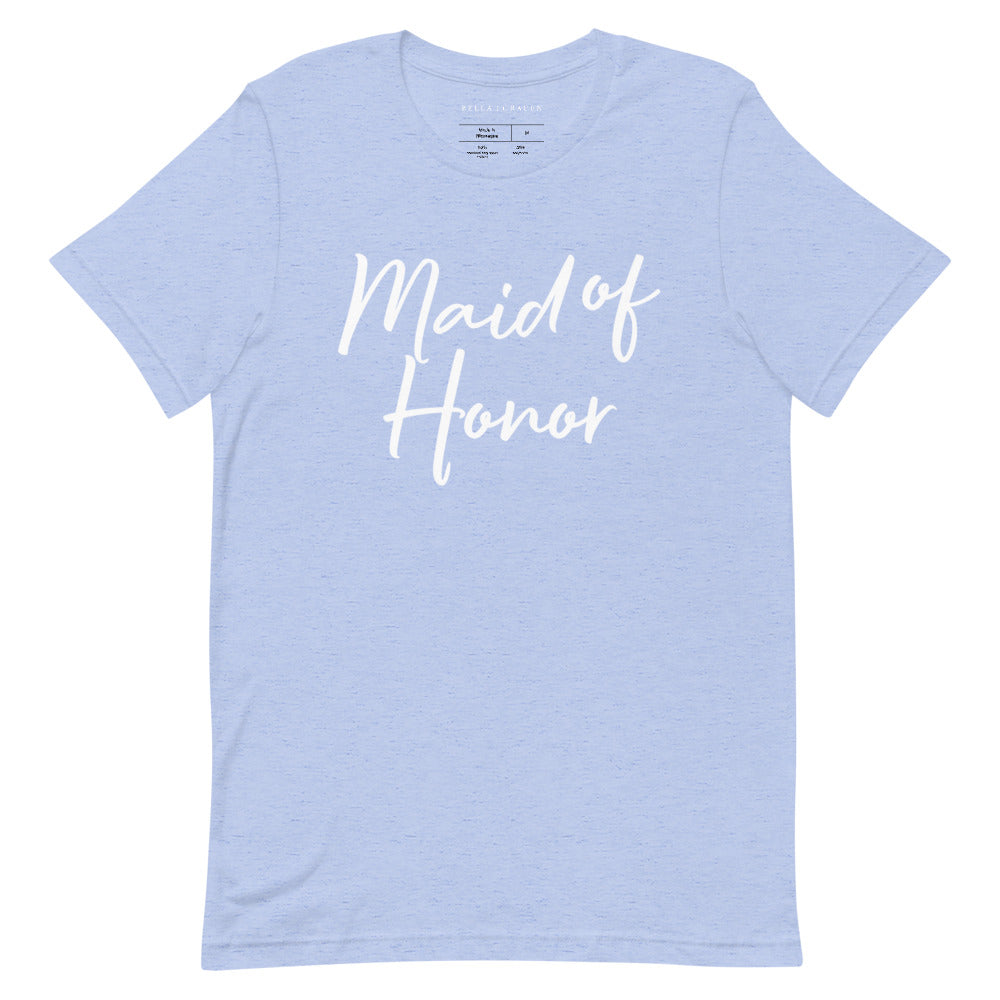 Maid of Honor T-Shirt Heather Blue