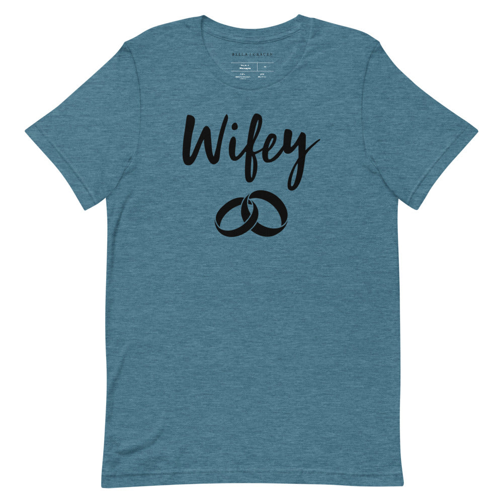 Wifey T-Shirt Heather Deep Teal