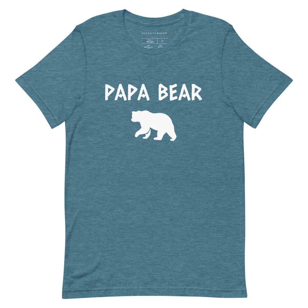 Papa Bear T-Shirt Heather Deep Teal