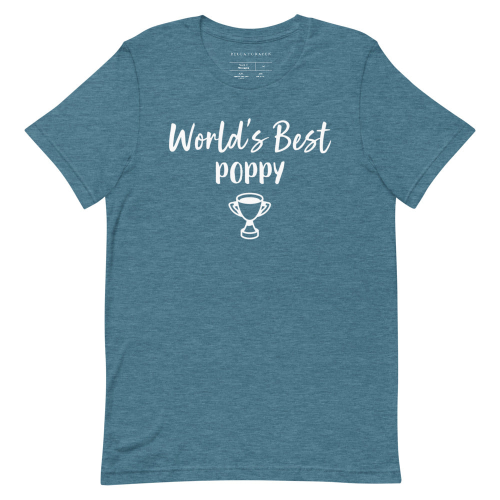 World's Best Poppy T-Shirt Heather Deep Teal