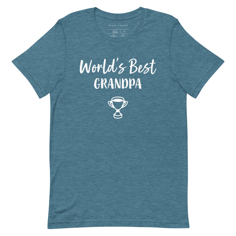 World's Best Grandpa T-Shirt Heather Deep Teal