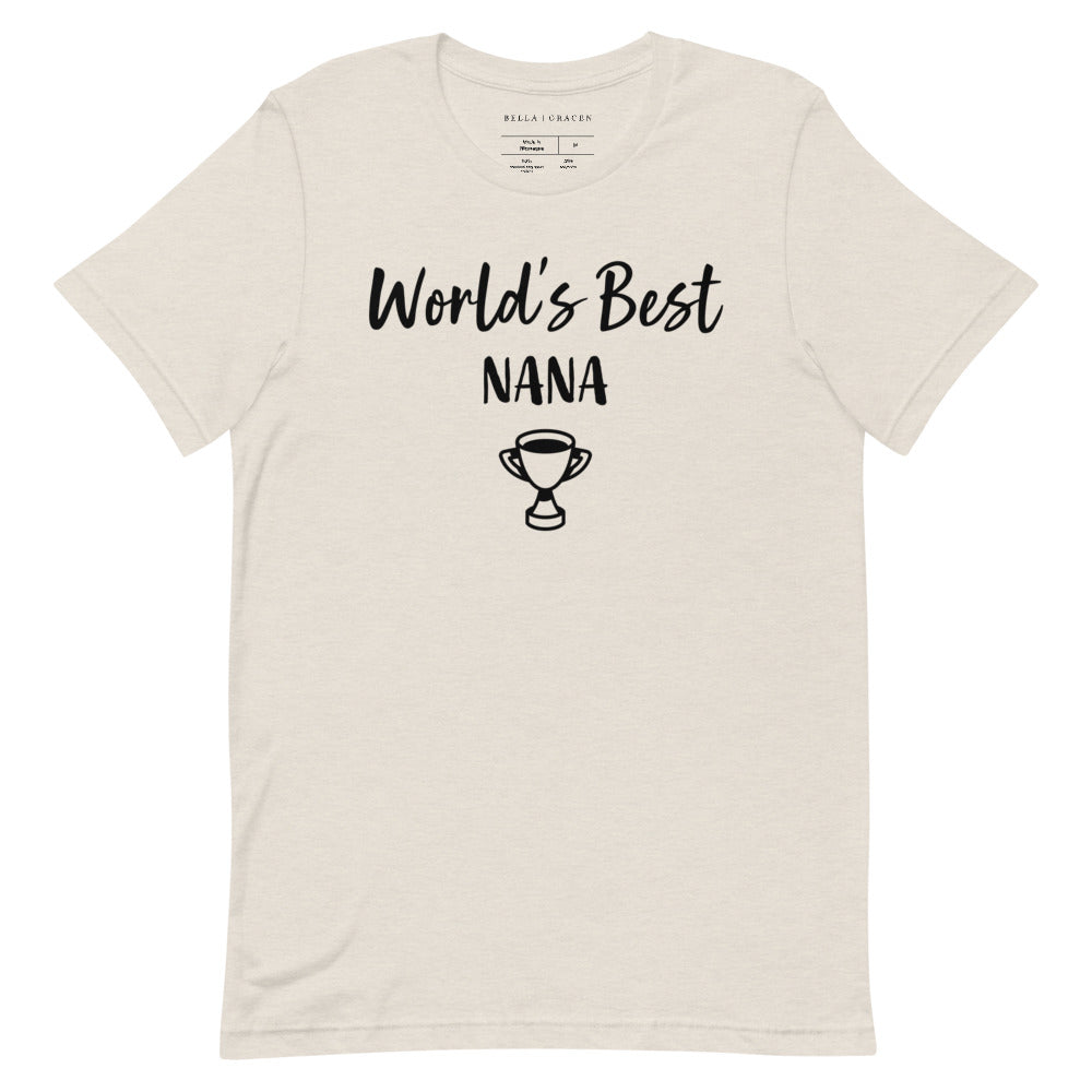 World's Best Nana T-Shirt Heather Dust