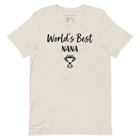 World's Best Nana T-Shirt Heather Dust