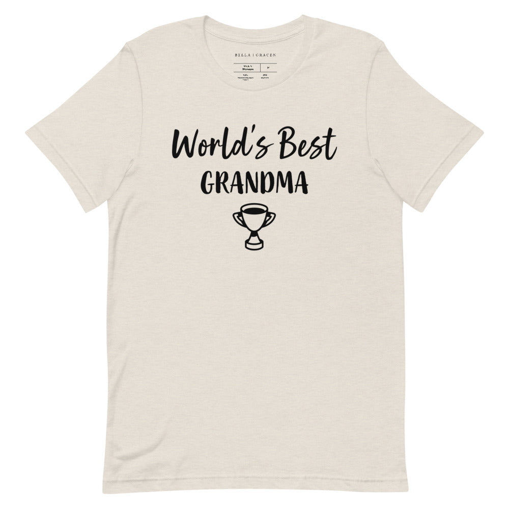 World's Best Grandma T-Shirt Heather Dust