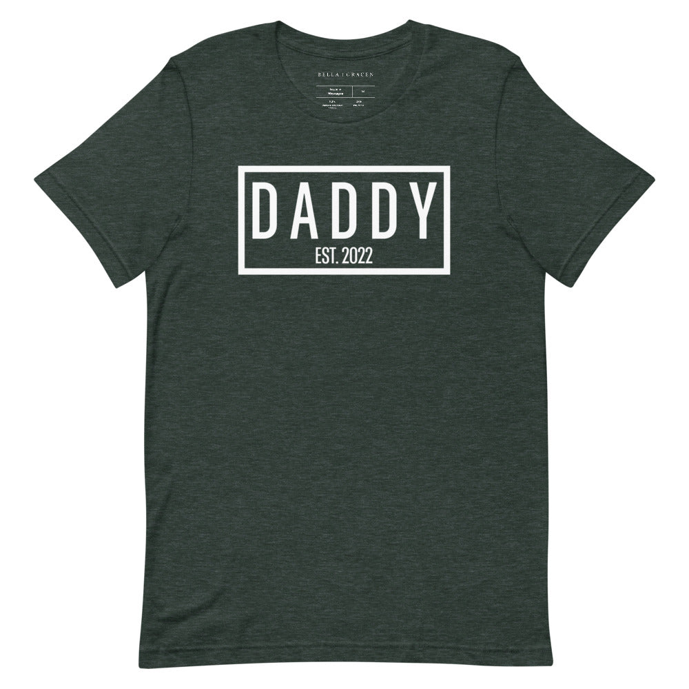 Daddy Est. 2022 T-Shirt Heather Forest