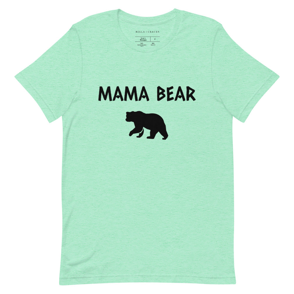 Mama Bear T-Shirt Heather Mint