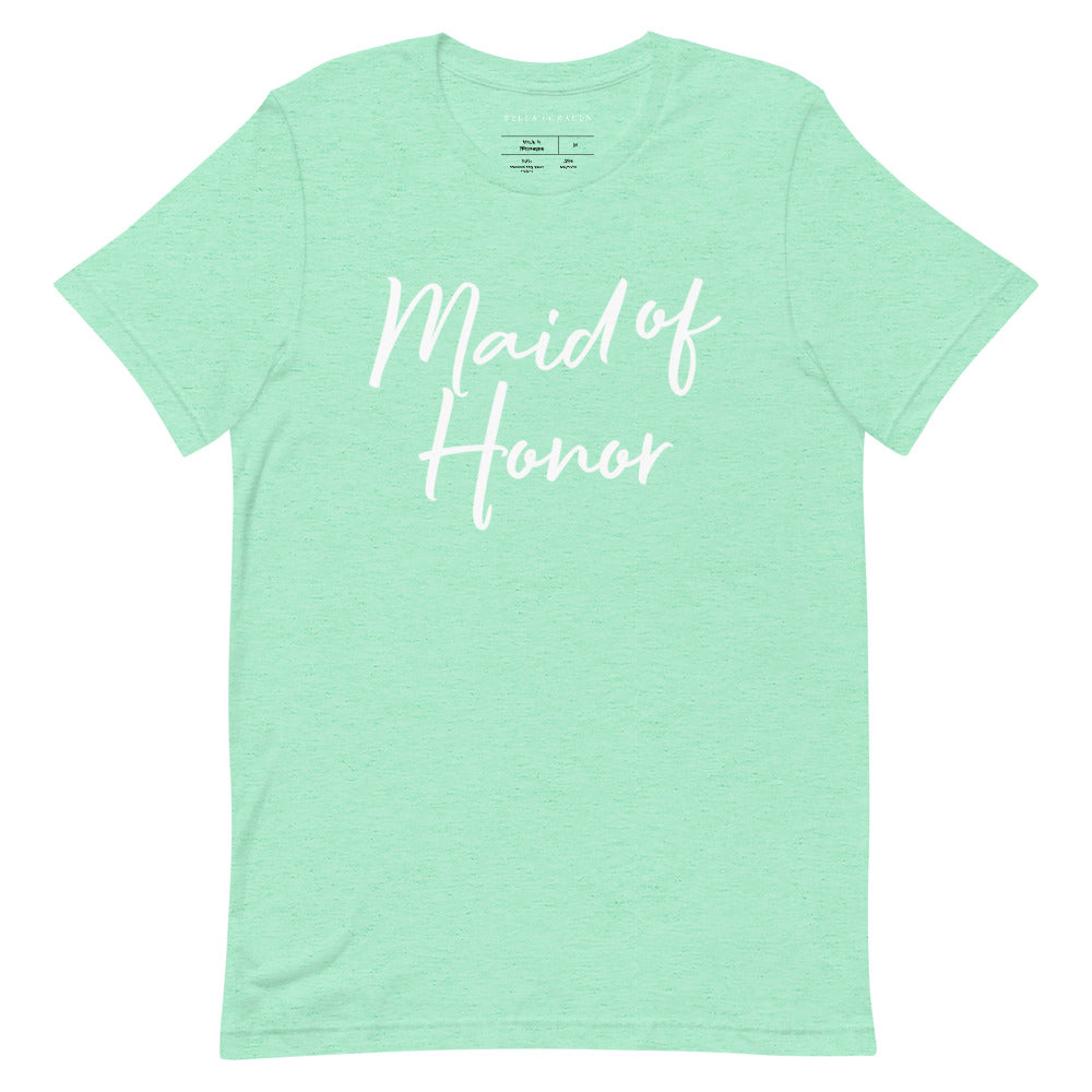 Maid of Honor T-Shirt Heather Mint