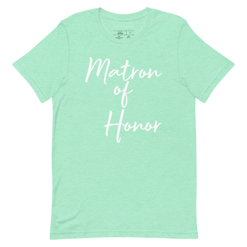 Matron of Honor T-Shirt Heather Mint