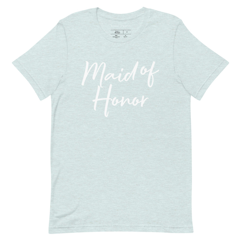 Maid of Honor T-Shirt Heather Prism Ice Blue