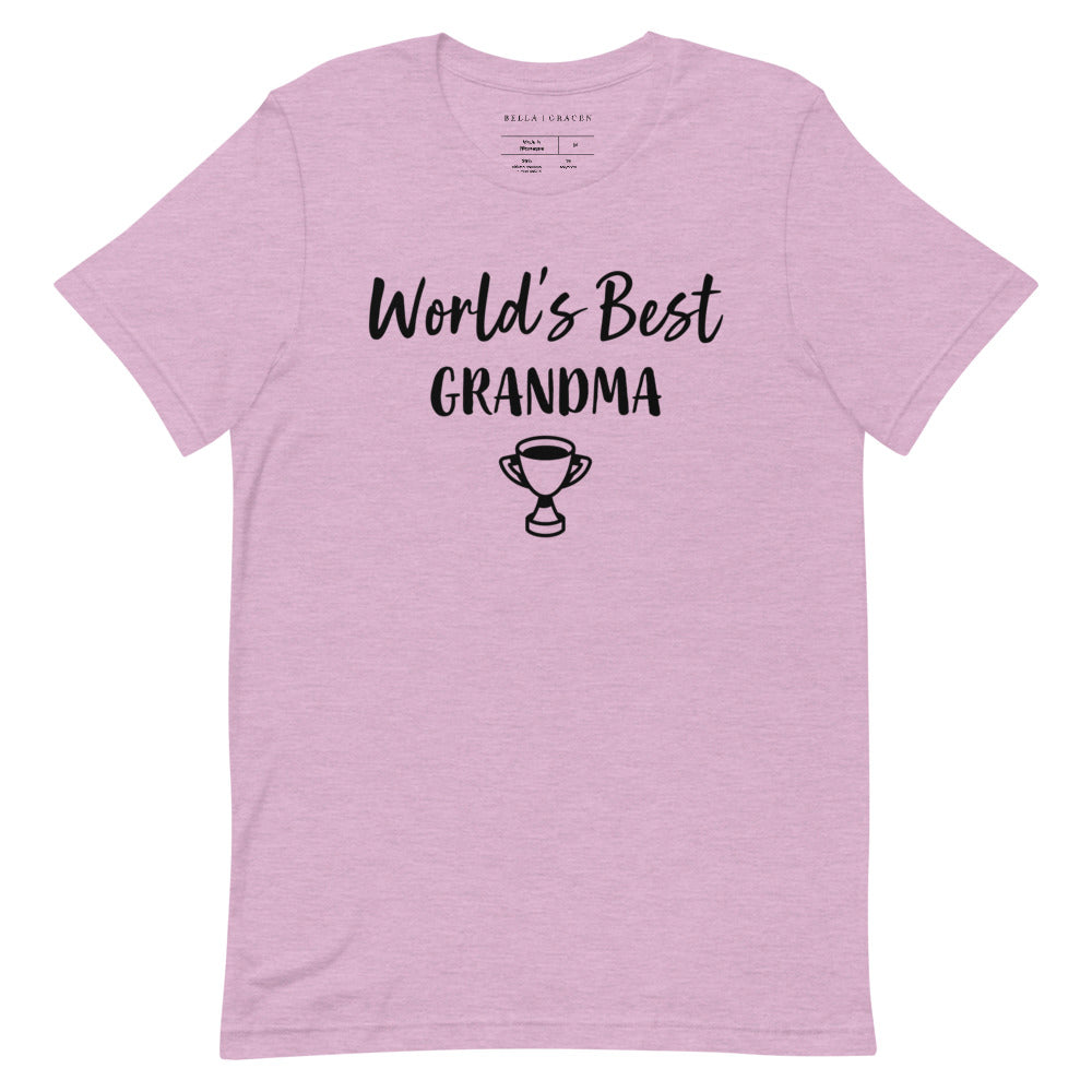 World's Best Grandma T-Shirt Heather Prism Lilac