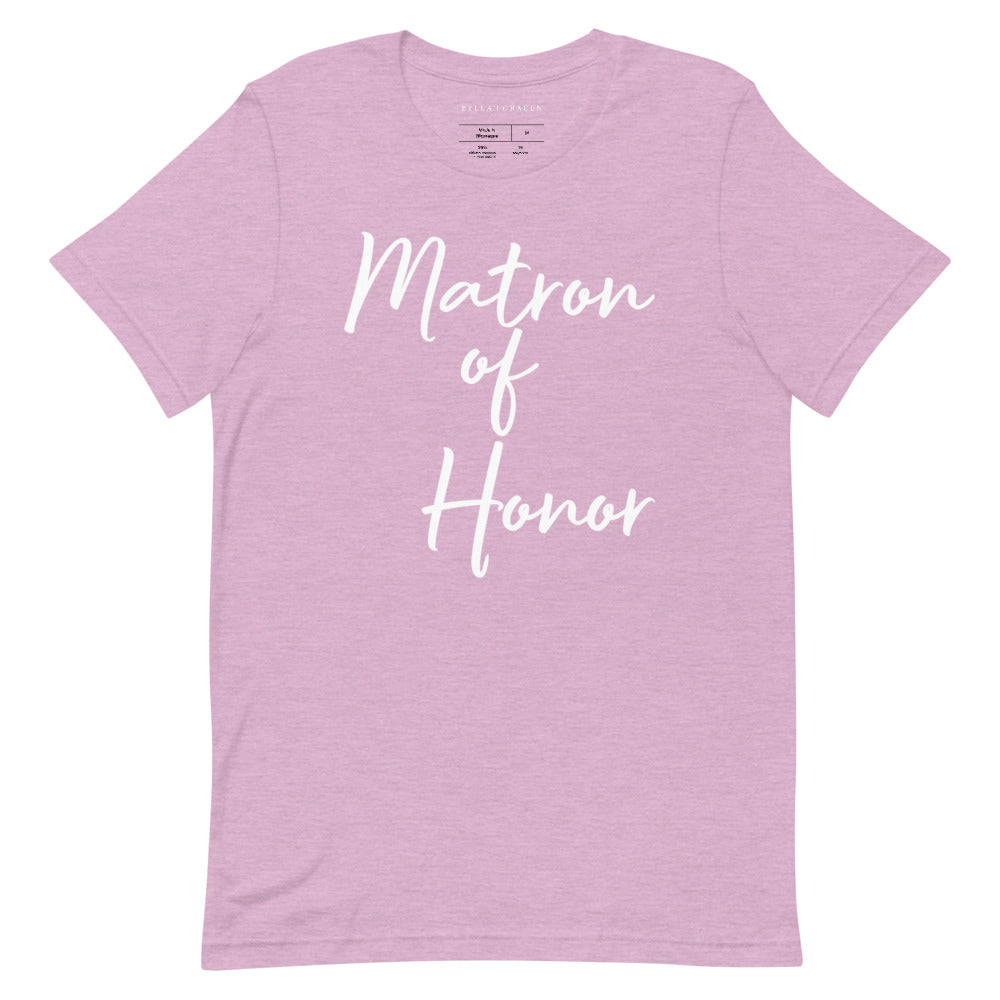 Matron of Honor T-Shirt Heather Prism Lilac