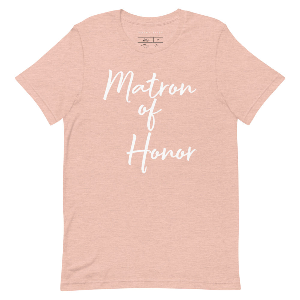 Matron of Honor T-Shirt Heather Prism Peach