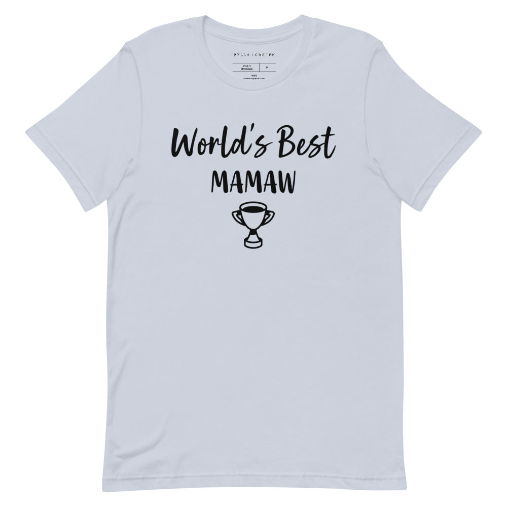 World's Best Mamaw T-Shirt Light Blue