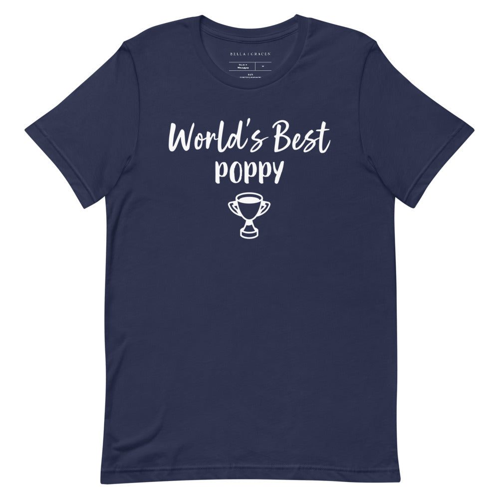 World's Best Poppy T-Shirt Navy