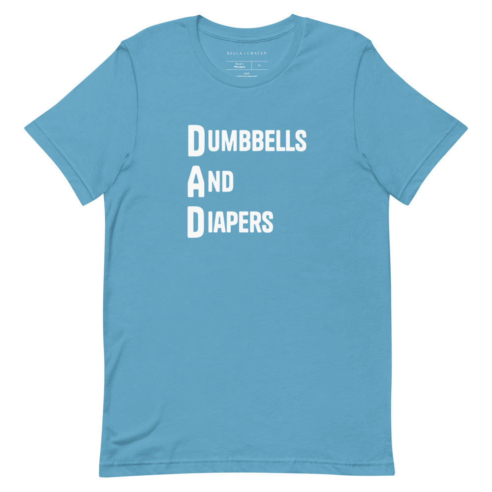 Dumbbells And Diapers (DAD) T-Shirt Ocean Blue