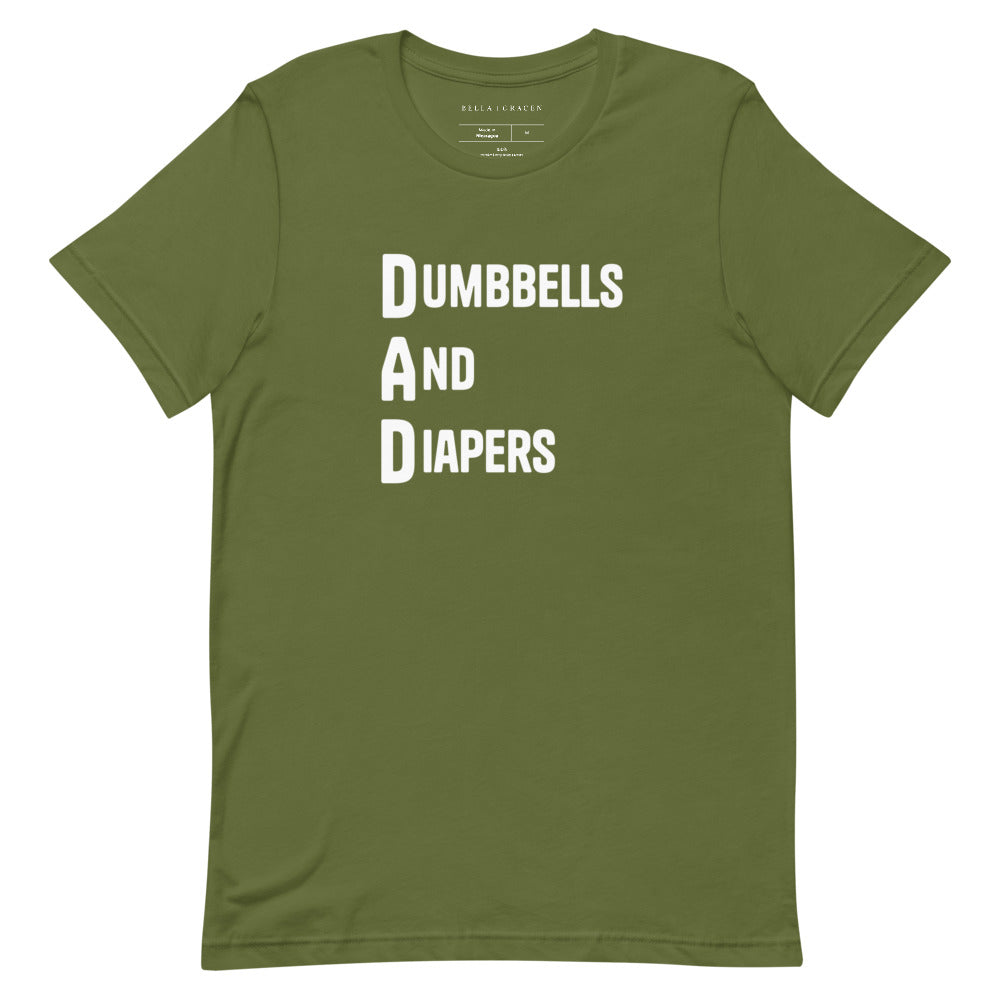 Dumbbells And Diapers (DAD) T-Shirt Olive