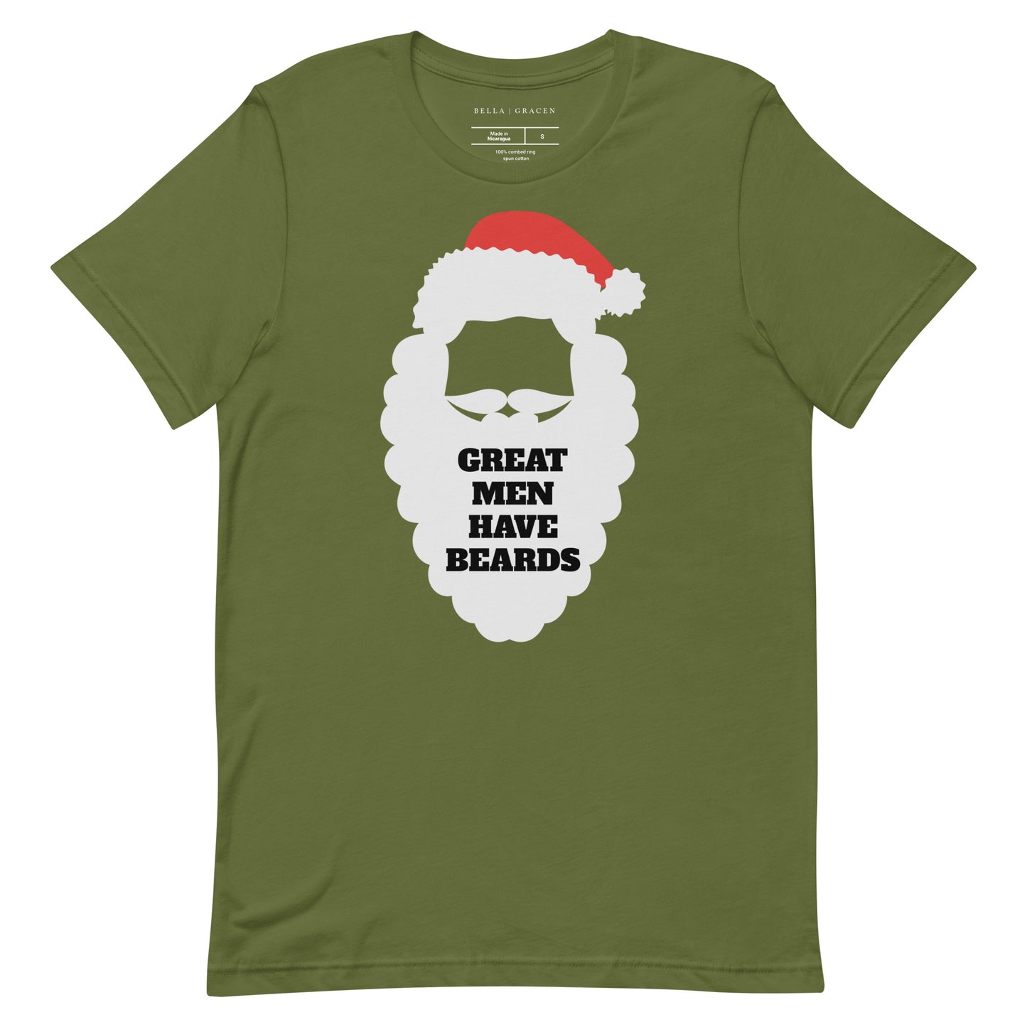 Great Men Have Beards T-Shirt Olive