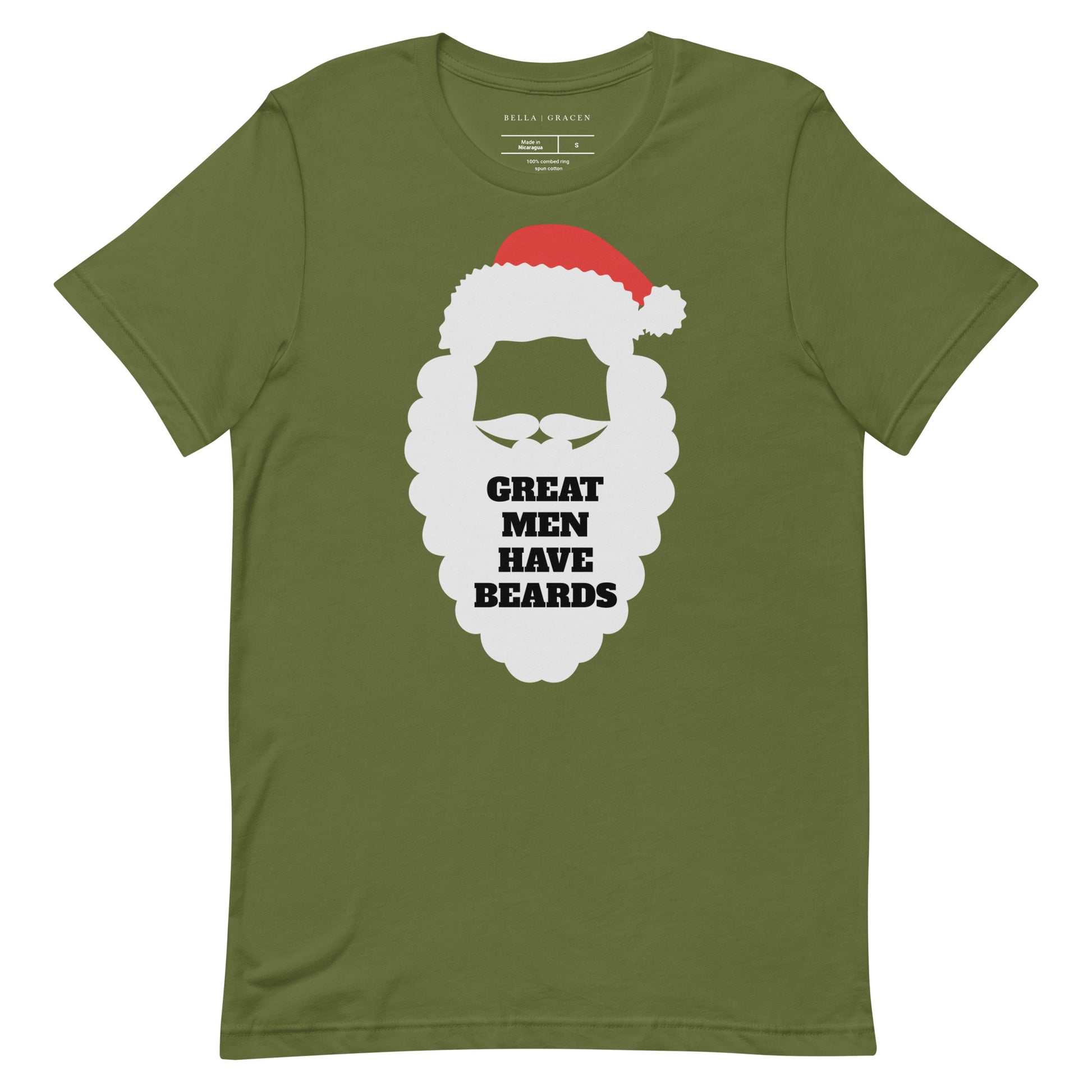 Great Men Have Beards T-Shirt Olive