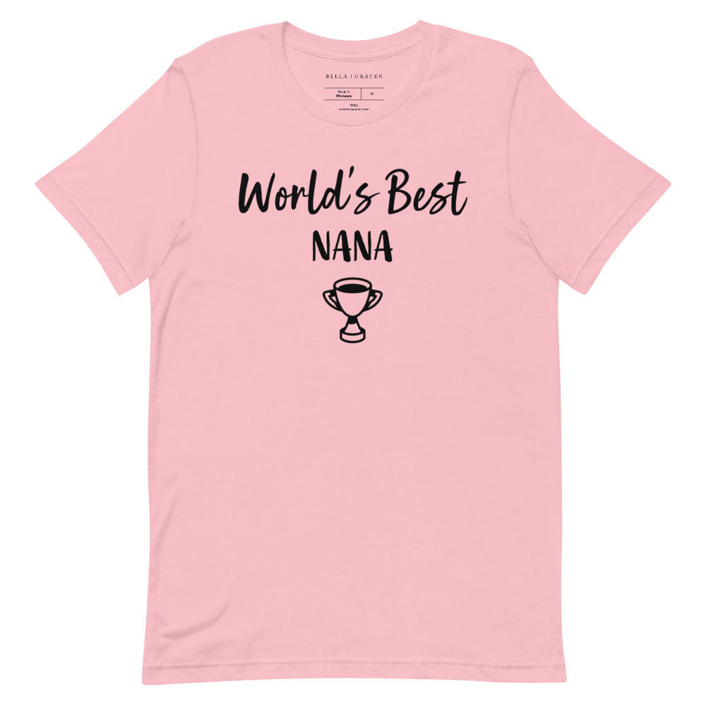 World's Best Nana T-Shirt Pink