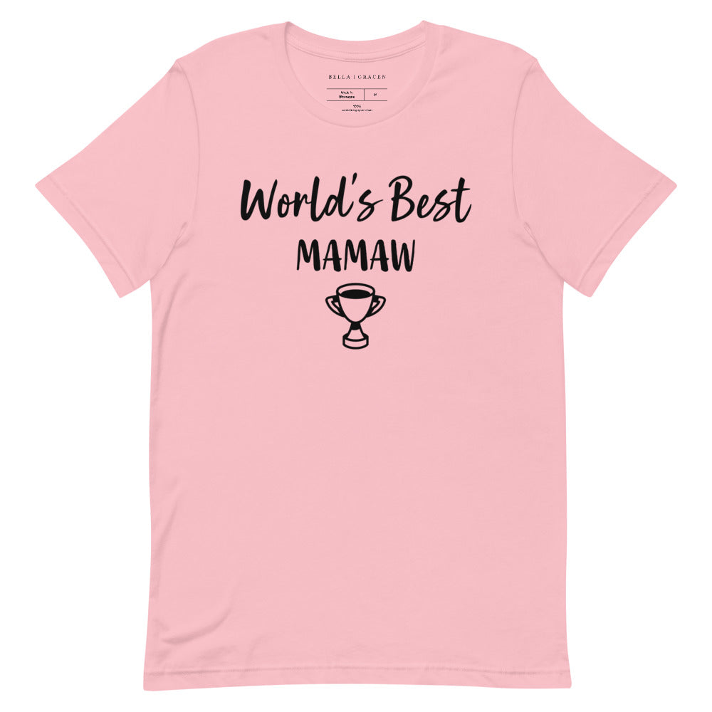 World's Best Mamaw T-Shirt Pink