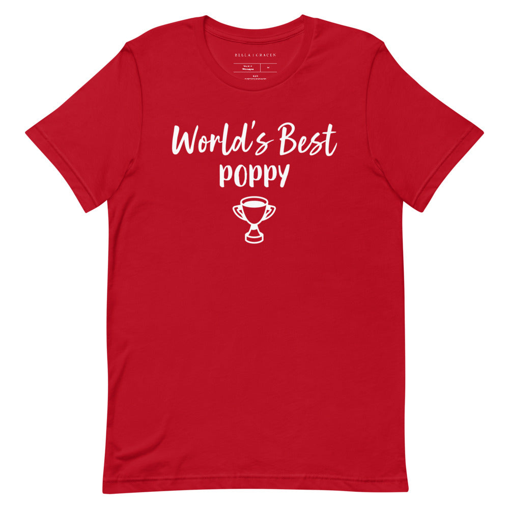 World's Best Poppy T-Shirt Red