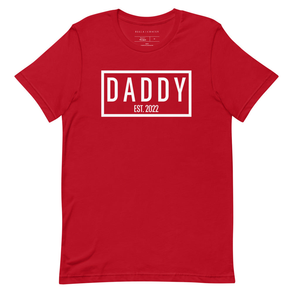 Daddy Est. 2022 T-Shirt Red