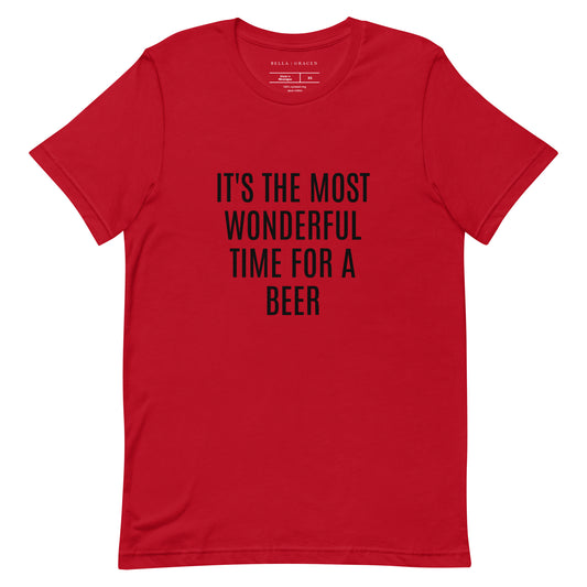 Most Wonderful Time for a Beer T-Shirt Red